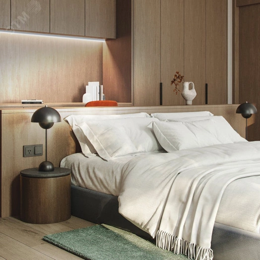 Светильник светодиодный ДПО-7w 6500К 600Лм пластик Т5 IP20 с выключателем и сетевым шнуром