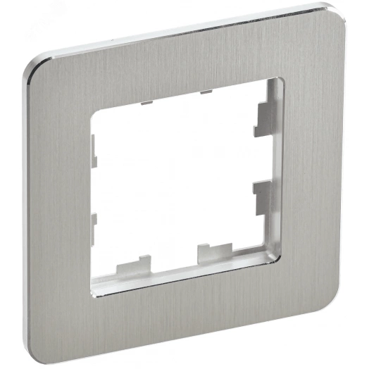 BRITE Рамка 1 пост РУ-1-1-Бр металл алюминий RE AL IEK