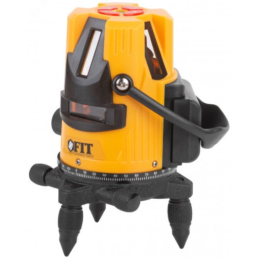 Уровень лазерный самоуспокаивающийся, зеленые лучи, горизонталь + 4 вертикали, диапазон 20 м, Li-Ion аккум., 2 уровня яркости, тренога, алюминиевый кейс