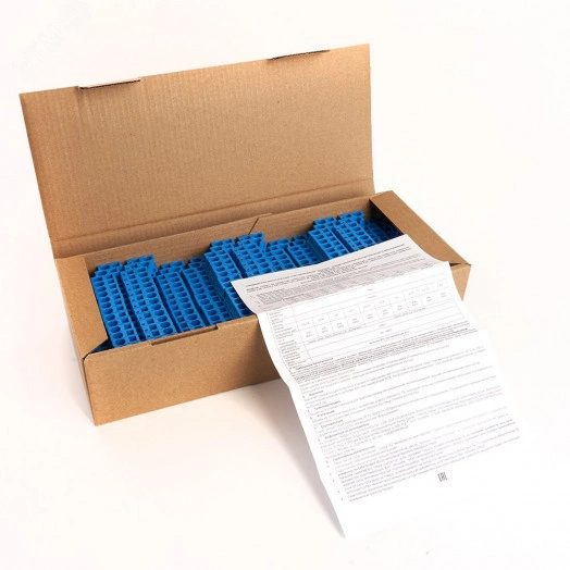 Зажим пружинный, 4-проводной проходной 2 уровня ЗНИ - 4.0, JXB ST 4, синий LD555-2-40