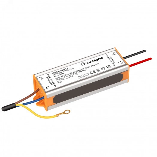Блок питания ARPJ-SN-63600-PFC (36W, 34-63V, 600mA) (IP65 металл, 3 года)