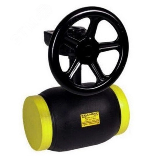 Кран шаровой КШТ 61.102.200 стальной для теплоснабжения станд. проход DN 200 PN 25 под приварку с редуктором