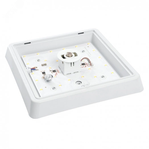 Светильник светодиодный ДБО-25w с датчиком 6500К 2000Лм квадратный белый