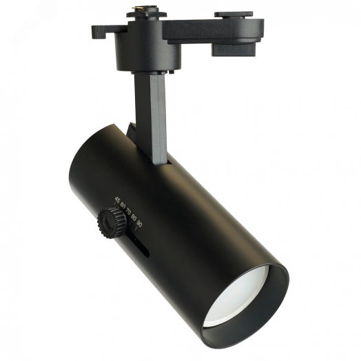 Светильник трековый на шинопровод ДПО GU10 без лампы черный с регулируемым углом освещения 45-110 гр.