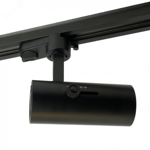 Светильник трековый на шинопровод ДПО GU10 без лампы черный с регулируемым углом освещения 45-110 гр.