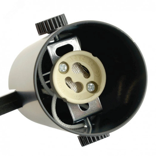 Светильник трековый на шинопровод ДПО GU10 без лампы черный с регулируемым углом освещения 45-110 гр.