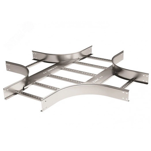 Ответвитель Х-образный 80х400, R900, в комплекте с крепежными элементами и соединительными пластинами, необходимыми для монтажа, горячецинкованный