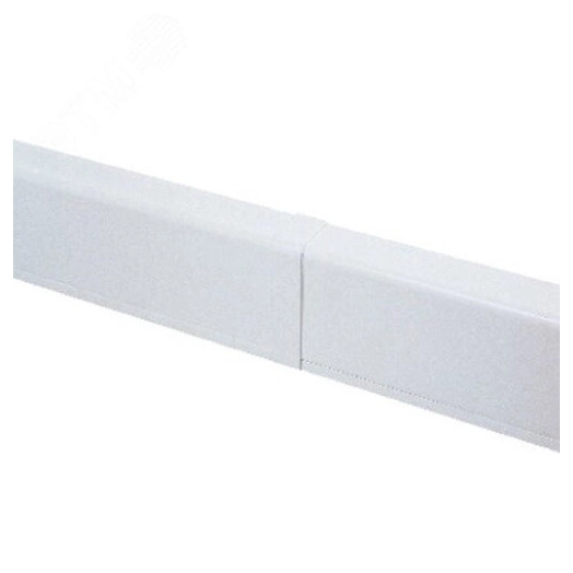 Накладка на стык для плинтусного короба 100х40 мм белое (розница, 1 шт в пакете)