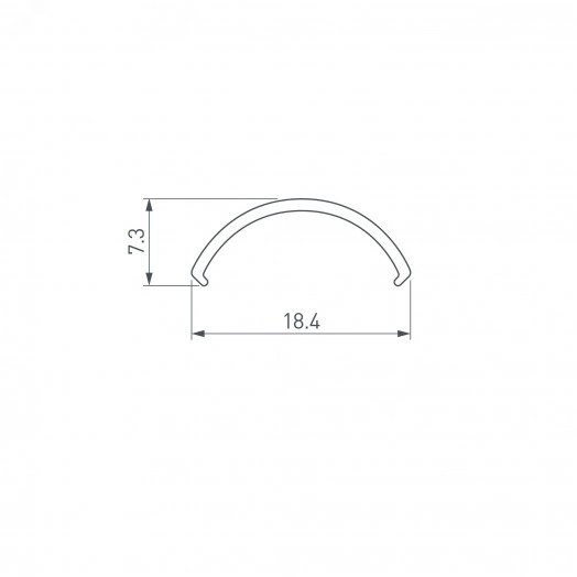 Экран ROUND-D20-2000 OPAL-PM (пластик)