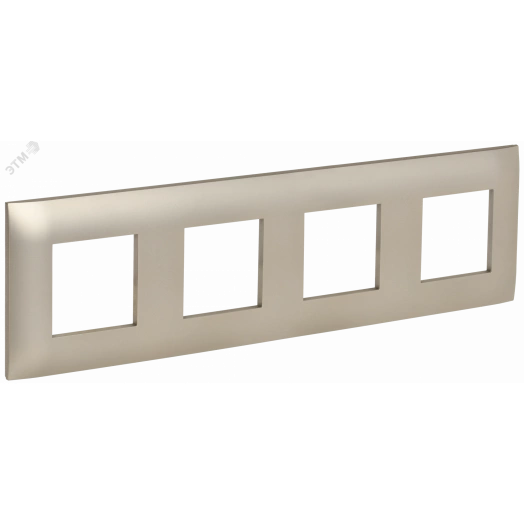 SKANDY Рамка 4-местная SK-F04Sh шампань IEK