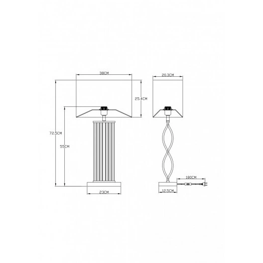 Лампа настольная декоративная Arte Lamp VEIL A5061LT-1PB 1*E27 Металл Белый