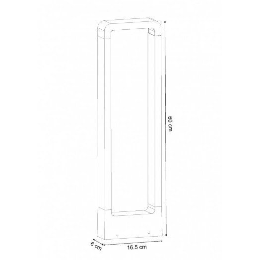 Светильник ландшафтный Arte lamp TRAPEZIO A2060PA-1BK 1*LED Металл Чёрный