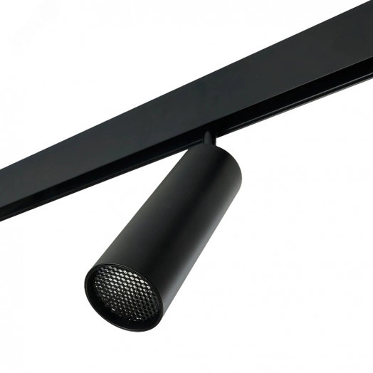 Светильник светодиодный трековый магнитный на шинопровод ДПО-12w 4000К 960Лм 48v черный с антибликовой решеткой