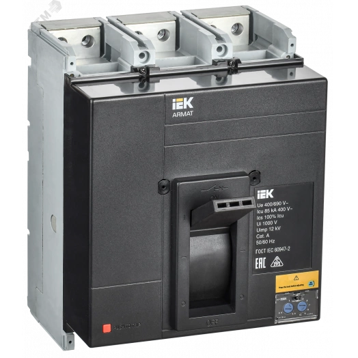 Выключатель автоматический в литом корпусе ARMAT 3P типоразмер N 85кА 800А расцепитель термомагнитный регулируемый