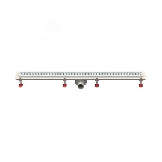 трап линейный с сухим затвором, с горизонтальным выходом d50 мм, решетка l700 мм, решетка нержавеющая сталь