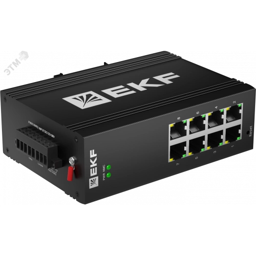 Коммутатор промышленный управляемый уровня L2 ML2-8GT, 8 портов 10/100/1000Base-T(X) RJ45, монтаж на динрейку TSX EKF