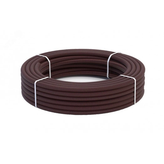 Труба гофрированная из нерж. стали SS304 PT 32А, коричневая, 5м