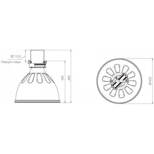 Светильник светодиодный Craft PRO 130/190х65 0,95PF 80Ra Кп