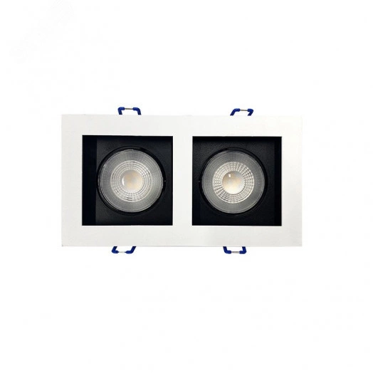 Светильник светодиодный ДВО-212 2x8W 4000K 55 град. белый карданный IP40  