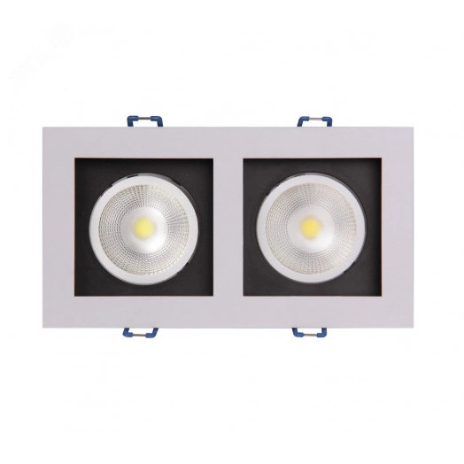 Светильник светодиодный ДВО-212 2x8W 4000K 55 град. белый карданный IP40  