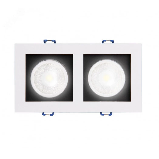 Светильник светодиодный ДВО-212 2x8W 4000K 55 град. белый карданный IP40  