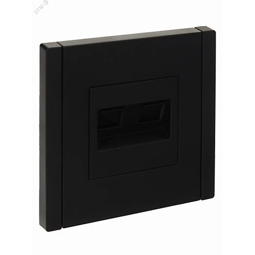 FORTE&PIANO Розетка компьютерная двойная RJ45 кат.5E FP133 черный IEK