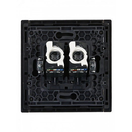 FORTE&PIANO Розетка компьютерная двойная RJ45 кат.5E FP133 черный IEK