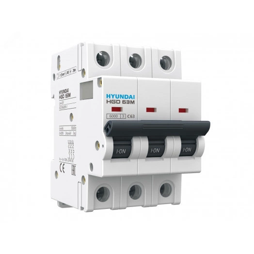 Выключатель автоматический модульный трехполюсный 3А C 6кА Standard HGD