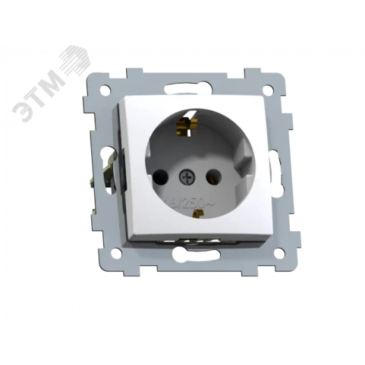 Мария  Розетка  с заземлением  в рамку РС16-445, белый