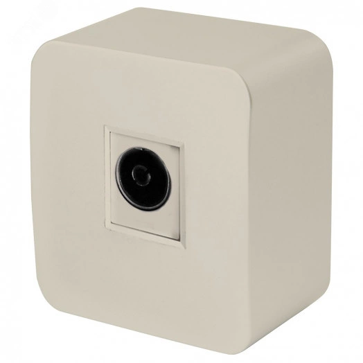 Розетка телевизионная 75 Ом 5-862МГц серия София слоновая кость STEKKER