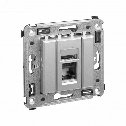 Avanti Компьютерная розетка RJ-45 в стену, кат.6А одина  ная, , Закаленная сталь