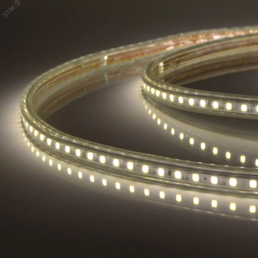 Светодиодная гибкая герметичная лента ULS-2835-120LED/m-10мм-IP67-220V-10W/m-50M-4000K Бобина 50 м (4000K)
