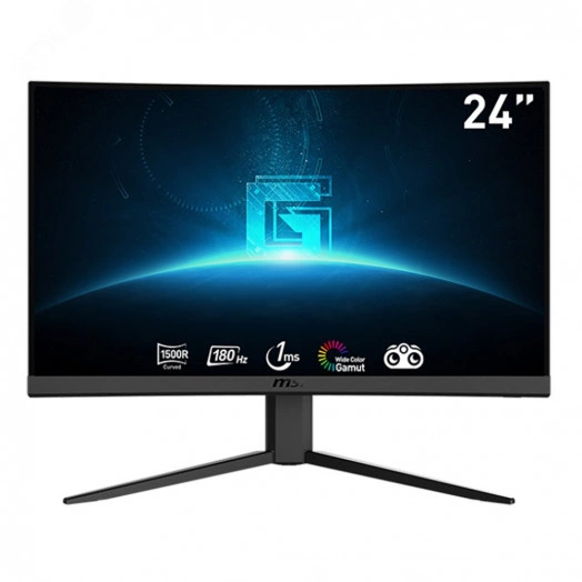 Монитор для компьютера 23.6'' G24C4 E2,VA,1920x1080,2xHDMI,DP, 1ms,178/178,250cd,180Hz,MM,Curved