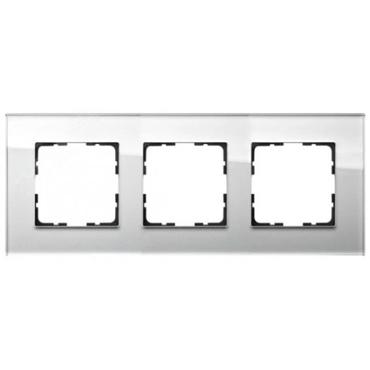 Рамка 3-постовая, стекло White Glass