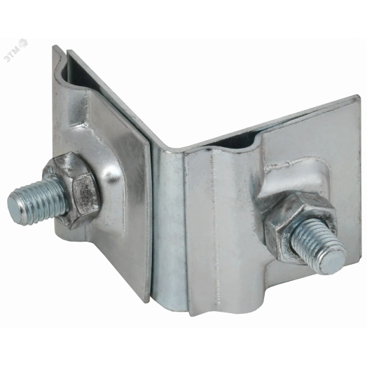 Держатель проводника круглого 6-10мм для фальца угловой h=40мм оцинкованная сталь IEK