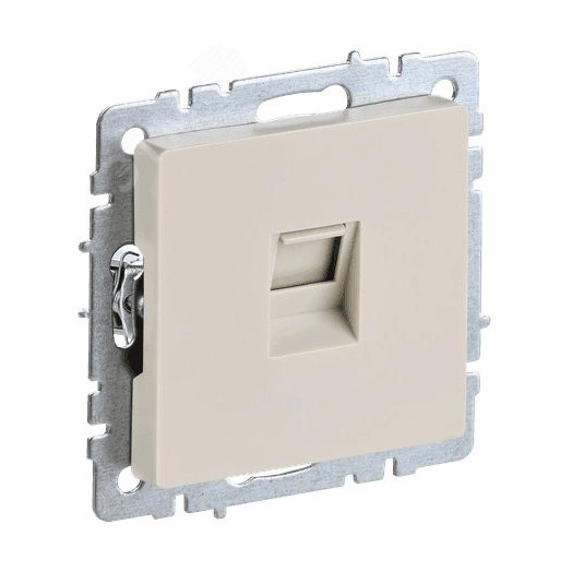 BRITE Розетка компьютерная RJ45 кат.6 РК11-БрКр бежевый IEK