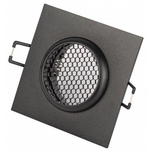 Светильник встраиваемый алюминиевый под лампу MR16 /GU5.3 KL110 BK черный матовый ЭРА