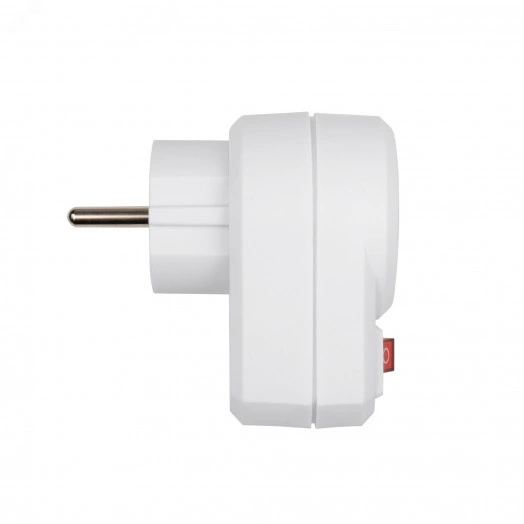 Переходник JAZZway AD-1GS с заземлением и выключателем