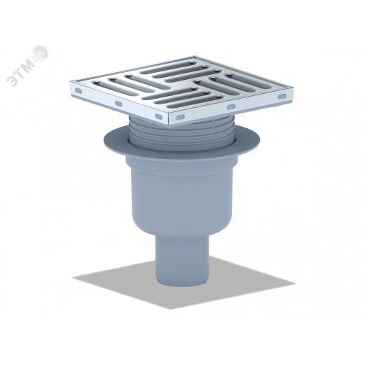 Трап вертикальный выпуск 50 металлическая решетка 15х15см регулируемый с сухим затвором