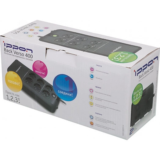 Источник бесперебойного питания Offline Back Verso 400/ 200 Вт фазы 1/1, Tower, c АКБ