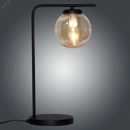 Светильник Лоу ННБ 63-60-004 черн.муар /шнур черн настольный