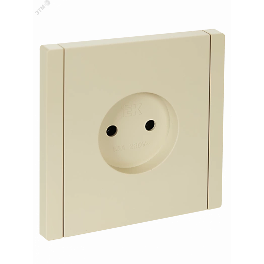 FORTE&PIANO Розетка 1-местная без заземления без защитных шторок винтовое крепление 10А FP418 ваниль IEK