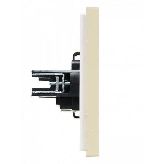 FORTE&PIANO Розетка 1-местная без заземления без защитных шторок винтовое крепление 10А FP418 ваниль IEK