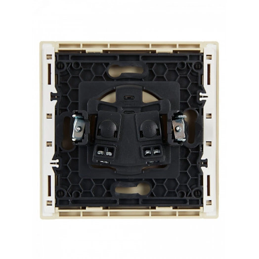 FORTE&PIANO Розетка 1-местная без заземления без защитных шторок винтовое крепление 10А FP418 ваниль IEK