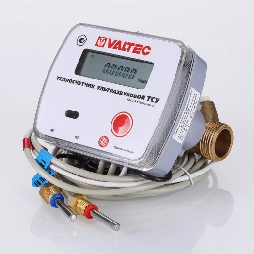 Теплосчётчик ультразвуковой Ду15, без интерфейса, 4 имп вых, 0,6 м3/час (на подающий тр.)