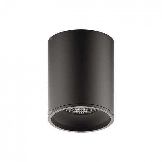 Светильник светодиодный накладной ДПО 12 Вт 900 лм 3000К 170-240В IP20 79х79х100мм монт d79мм Алюминий черный Overhead