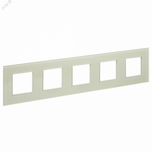 SKANDY Рамка 5-местная SK-F25B стекло беж. IEK