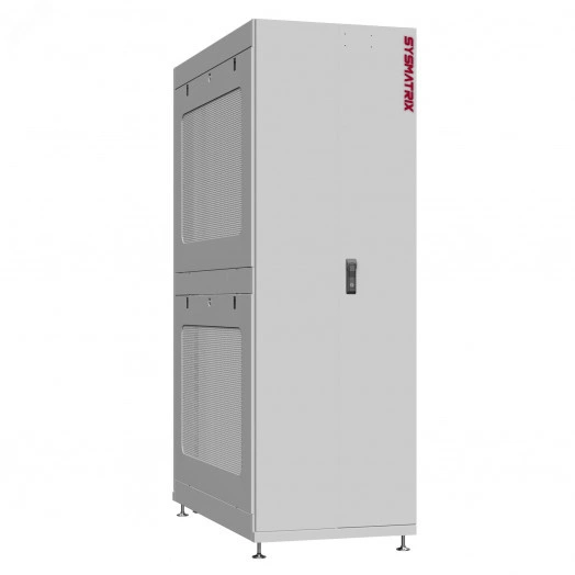 Шкаф серверный 45U 800х1200 передняя дверь: двустворчатая глухой металл IP51. задняя дверь: одностворчатая глухой металл IP51. боковые панели: перфорированные. цвет: серый RAL7035 