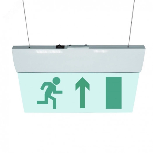 Оповещатель световой М-220-РИП-УЛЬТРА Человек стрелка вверх в дверь (подвесное крепление)