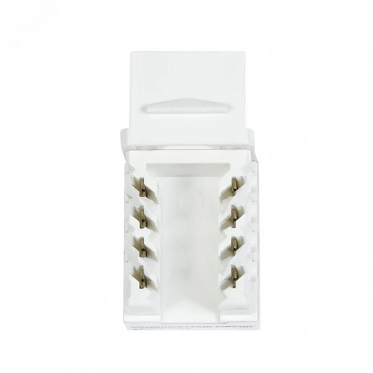 Модуль розеточный СегментЛАН Cat6 UTP, Keystone, белый, прозрачн. крышка, 90 градусов